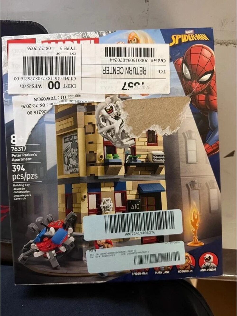 LEGO Marvel Spider-Man Peter Parker’s Apartment 76317 394 Pieces